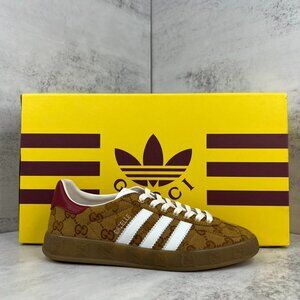 Adidas x Gucci Gazelle Sneaker Tan Monogram Wom